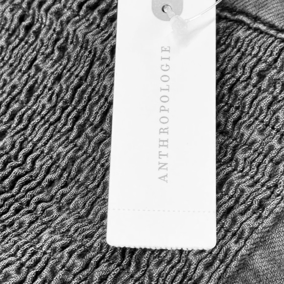 Brand New PILCRO STRAPLESS POLISHED WIDE-LEG DENIM JUMPSUIT - Picture 8 of 13